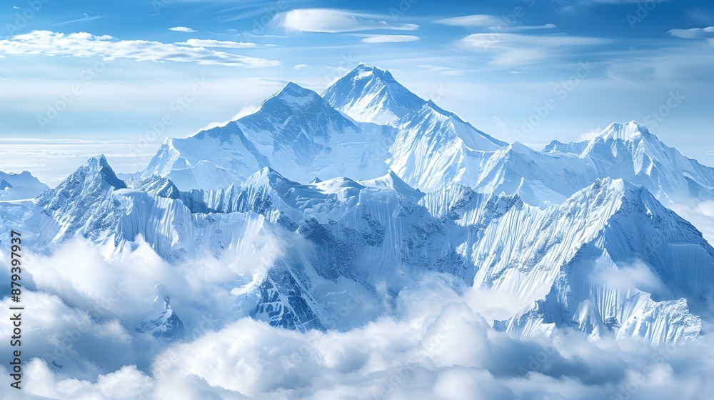 Obraz premium The majestic peaks of the highlands covered img