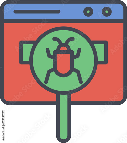Web Bug Vector Icon