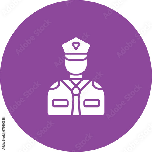 Pilot glyph circle icon