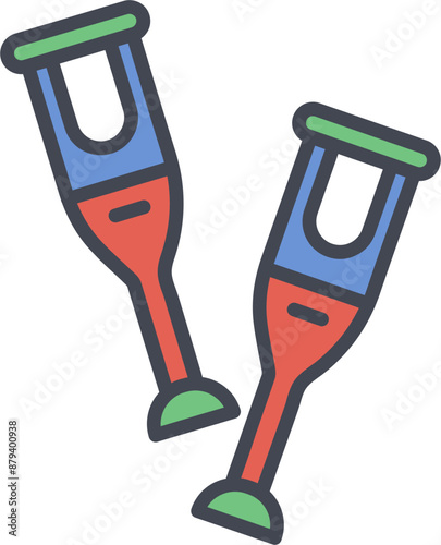 Crutches Vector Icon