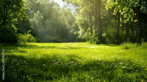 A green area with spacious meadows image