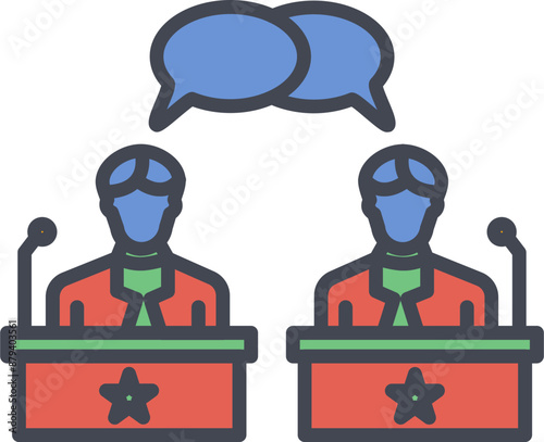 Debate Vector Icon