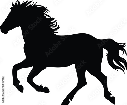 Horse silhouette Vector Illustration Of A Cute Horse set Silhouette
