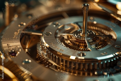 Precise motion of gear and mainspring in a complex watch mechanism showcasing intricate workings