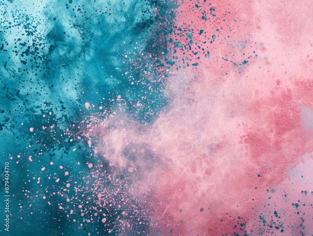 Obraz premium Pink and Teal Powder Background, Generative AI Illustration