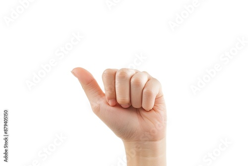 Hand making the letter A in sign language photo