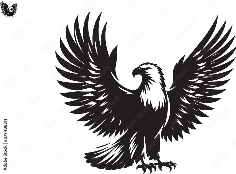 Eagle emblem black on white
Eagle emblem black on white