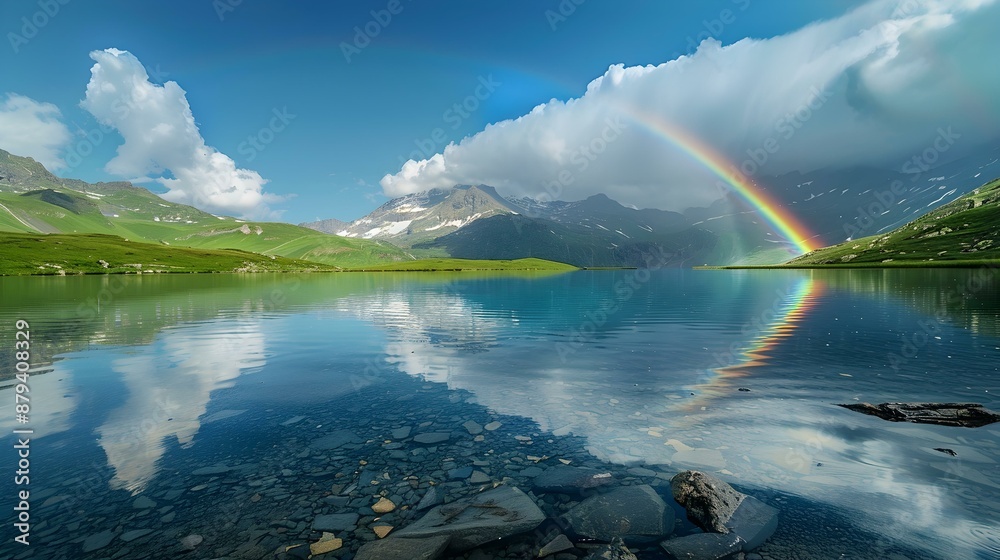 After the rain in the mountains a bright image After the rain in the mountains a bright image