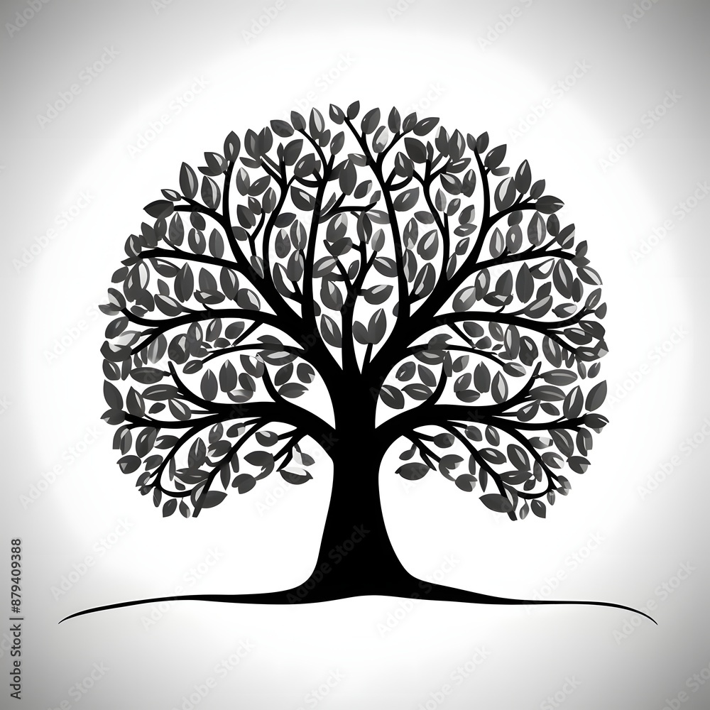 Fototapeta premium tree silhouette vector art illustrations