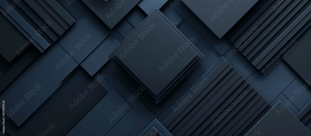 Dark Blue Geometric Background with Dark Gray and Navy Lines, Black Diamond Shape, and Diagonal Stripes Creating a Three-Dimensional Space Effect Dark Blue Geometric Background with Dark Gray and Navy Lines, Black Diamond Shape, and Diagonal Stripes Creating a Three-Dimensional Space Effect