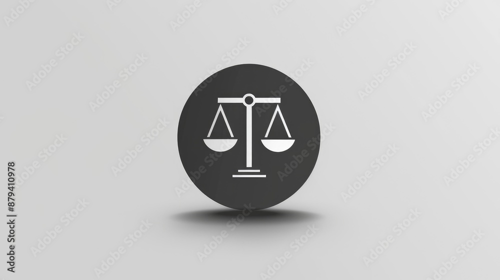 Minimalist logo featuring a scale with a justice shadow, use as legal branding and marketing, clean lines, without any background elements, vector, Adobe Minimalist logo featuring a scale with a justice shadow, use as legal branding and marketing, clean lines, without any background elements, vector, Adobe