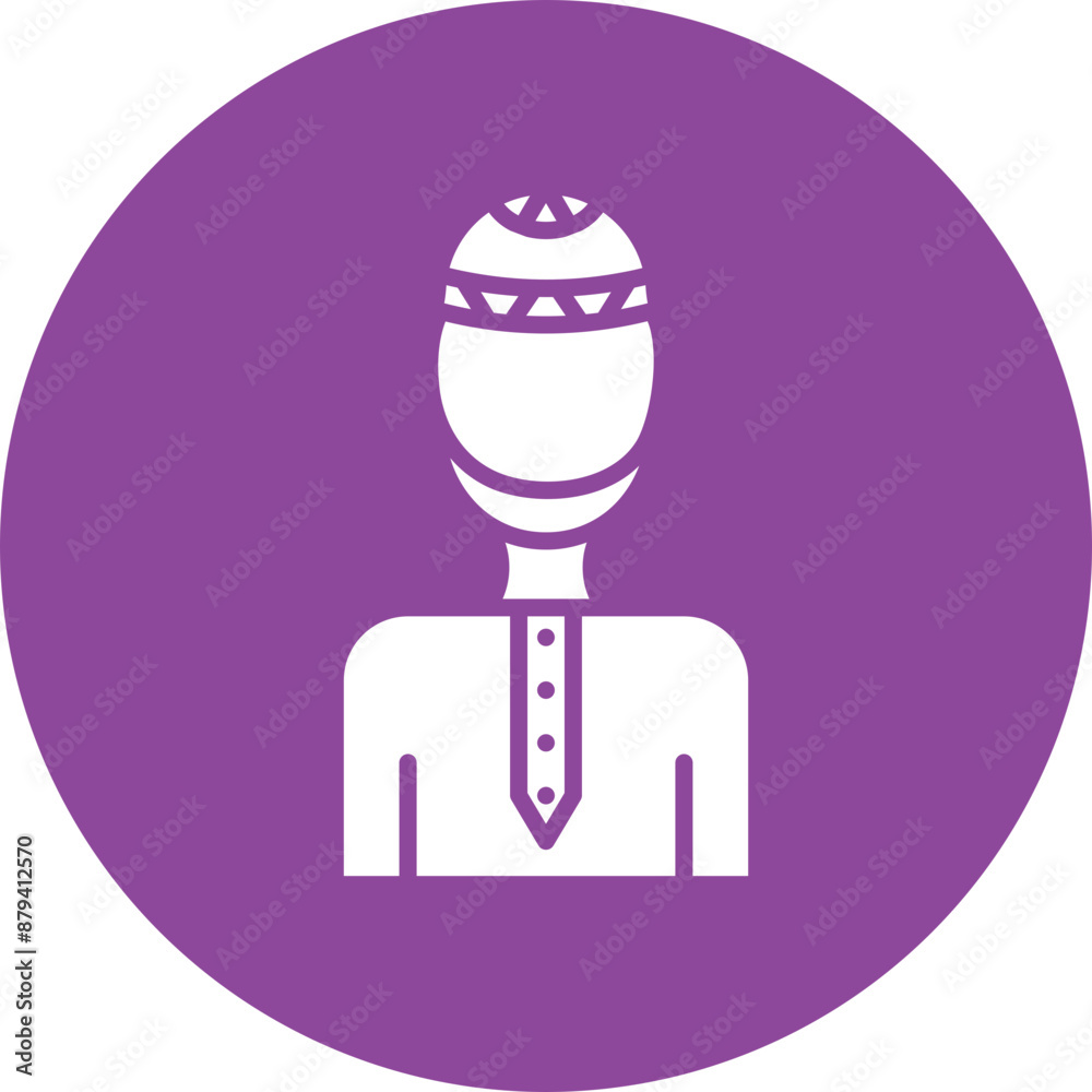 Muslim glyph circle icon Muslim glyph circle icon