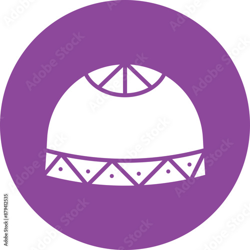 Hat glyph circle icon