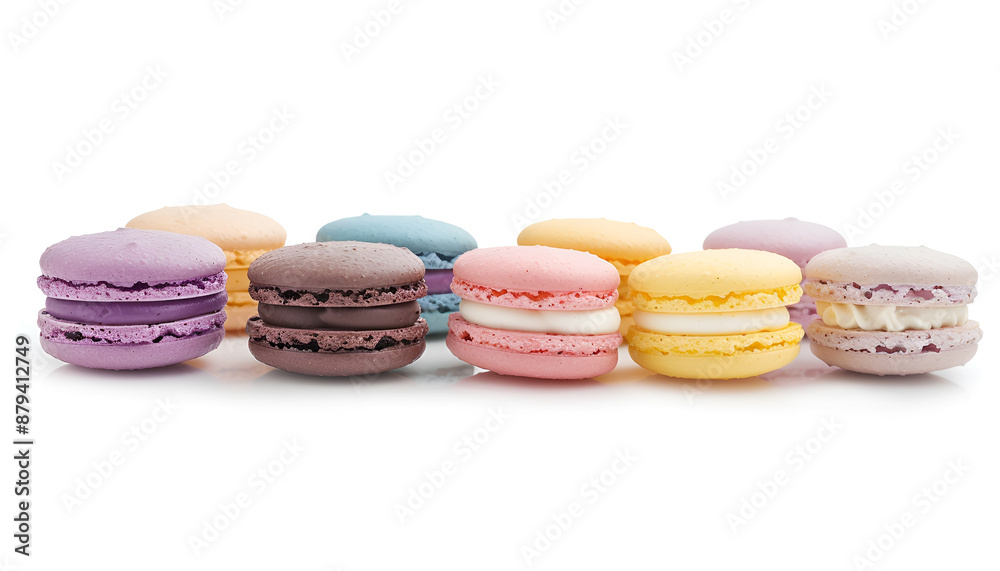 colorful macaroons isolated on white background colorful macaroons isolated on white background
