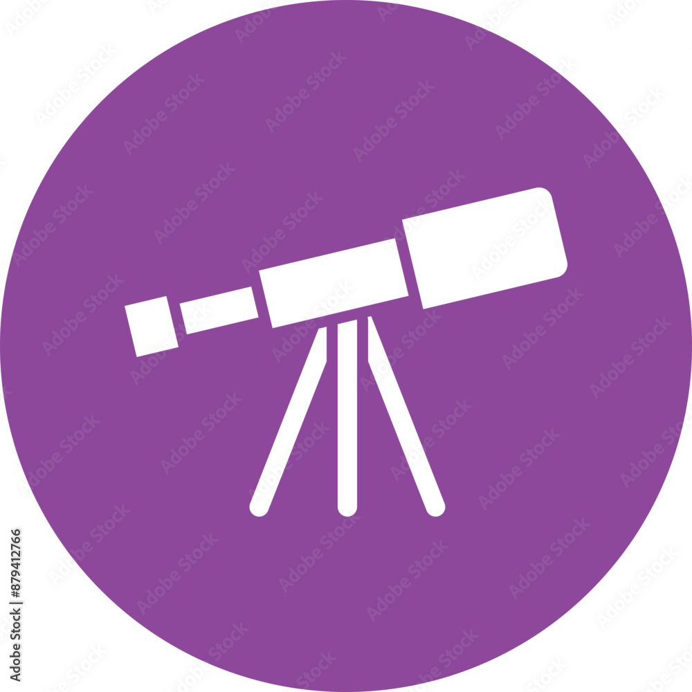 Telescope glyph circle icon Telescope glyph circle icon