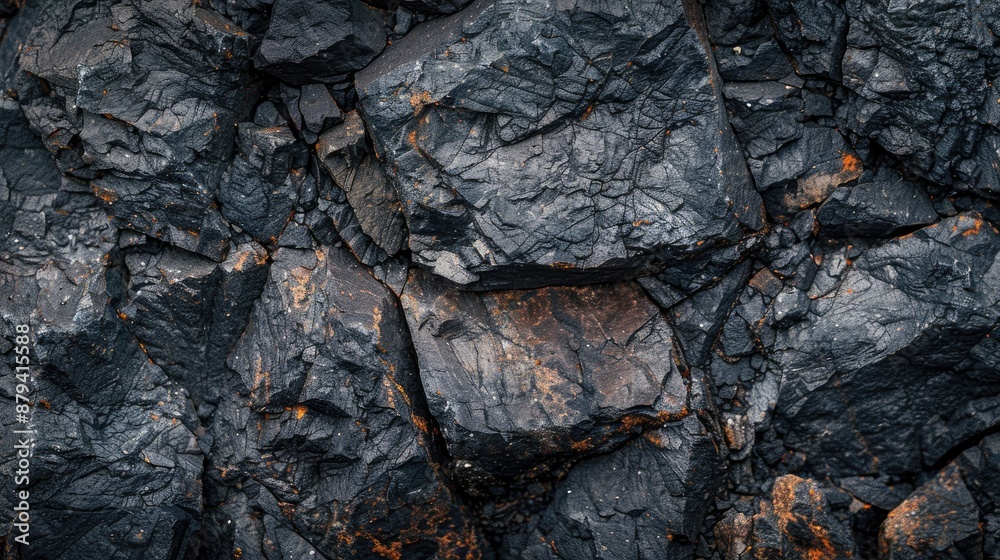 Close up of rough black stone Dirty granite creating a natural grunge background Close up of rough black stone Dirty granite creating a natural grunge background