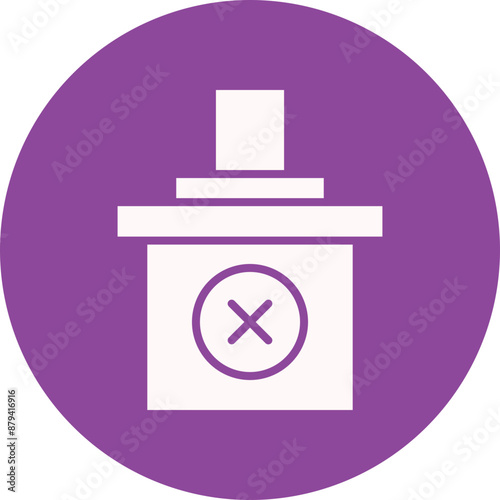 vote no glyph circle icon