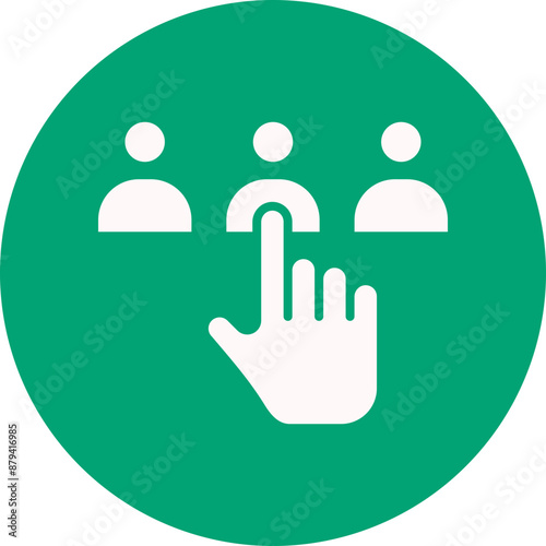 Candidates glyph circle icon