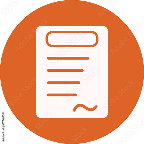 Agreement glyph circle icon