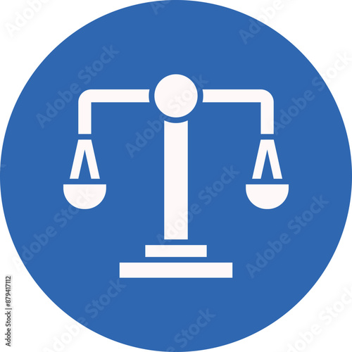 Balance glyph circle icon