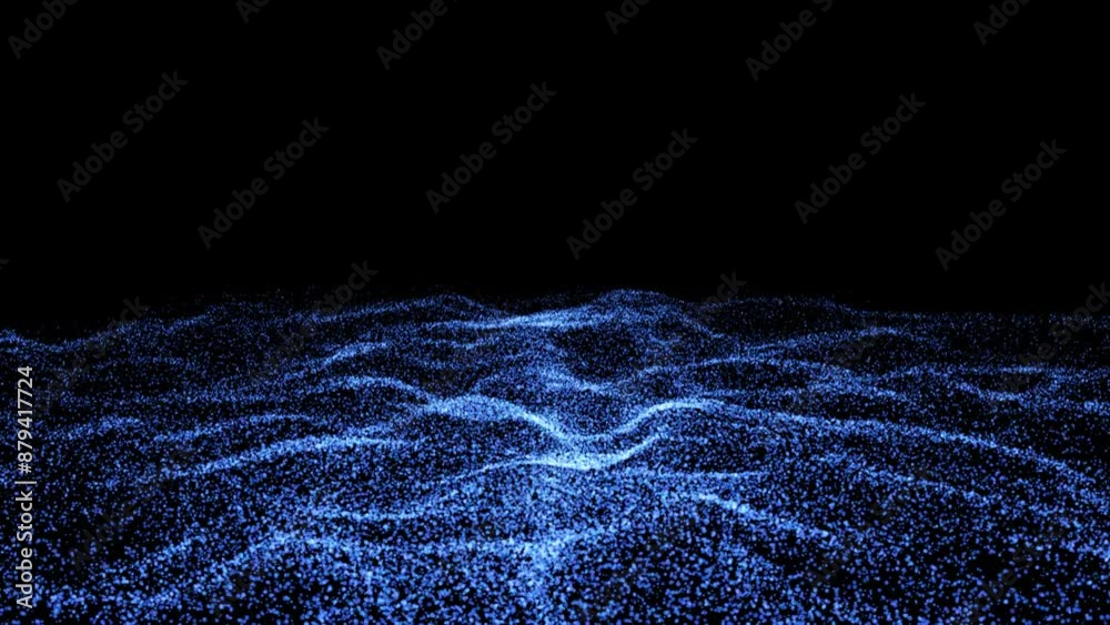 Sfondo animato particellare, su sfondo trasparente