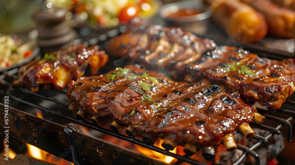 The barbecue is flavorful and rich