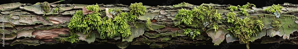 bark with moss close-up widescreen background. bark with moss close-up widescreen background.