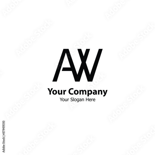 AW Monogram logo design, ideal for your brand identity AW Company.