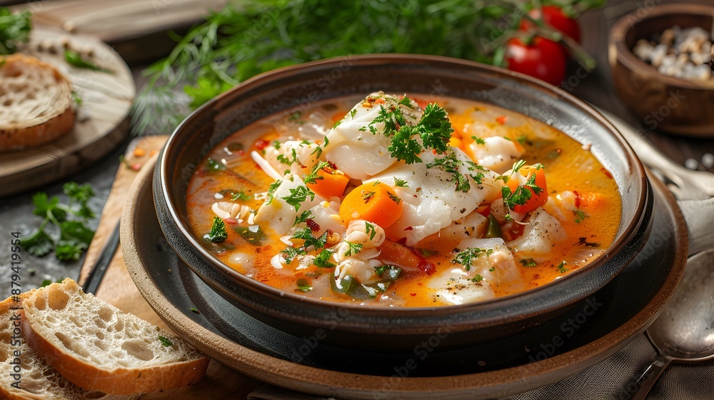 Gazpachuelo is a thick fish soup rich picture Gazpachuelo is a thick fish soup rich picture