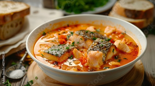 Gazpachuelo is a thick fish soup rich