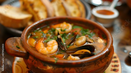 Caldos de mariscos is a rich and flavorful photo