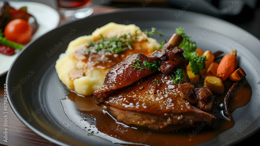 Duck confit is tender duck meat cooked img