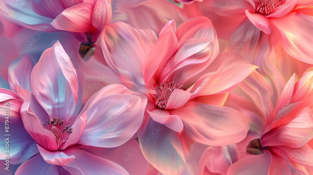A captivating image of pink and blue blossoms, creating a seamless blend of vibrant and soft pastel tones. A captivating image of pink and blue blossoms, creating a seamless blend of vibrant and soft pastel tones.