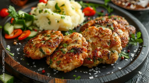 Chicken cutlets are juicy and aromatic made