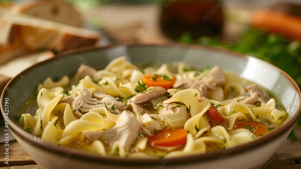 Chicken noodle soup is rich and satisfying made img Chicken noodle soup is rich and satisfying made img