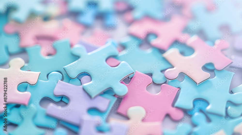 Minimalist Blurred Background: jigsaw puzzle pieces. Minimalist Blurred Background: jigsaw puzzle pieces.