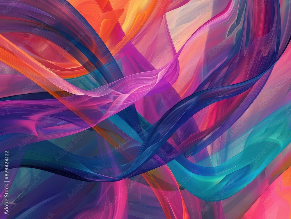 abstract digital art with vibrant fluid color lines creating dynamic movement and energy across the composition abstract digital art with vibrant fluid color lines creating dynamic movement and energy across the composition