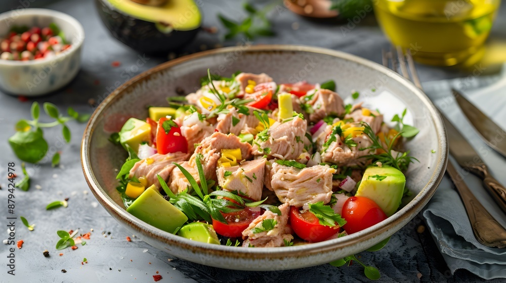 Tuna and avocado salad is fresh and light img Tuna and avocado salad is fresh and light img