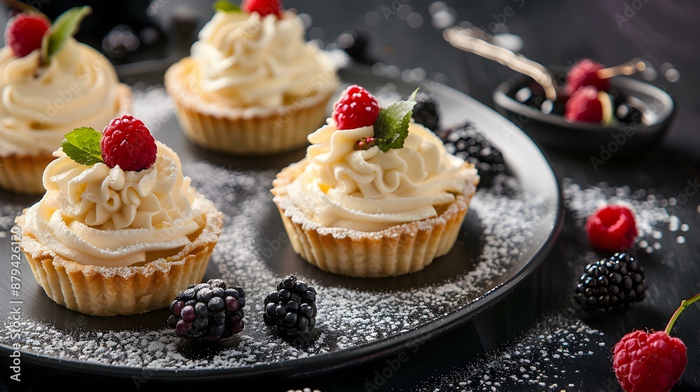 Cream tartlets are miniature pies with a crispy img Cream tartlets are miniature pies with a crispy img