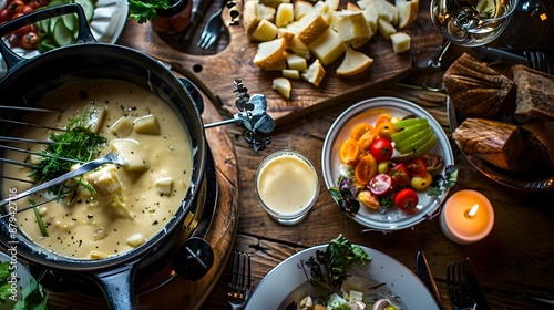 Cheese fondue is a thick and aromatic sauce img