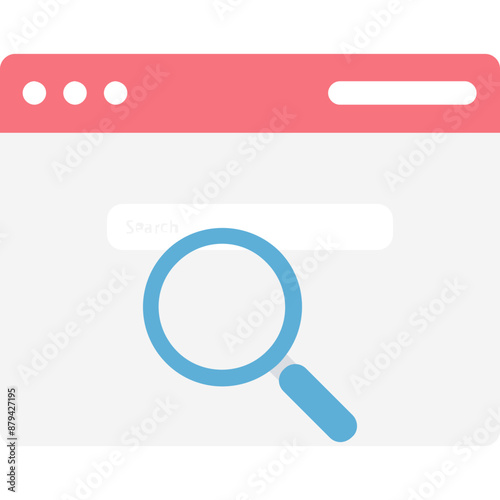Search Bar vector icon in flat style 