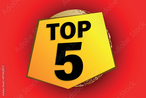 top 5 poster banner graphic design icon logo sign symbol social media website coupon

