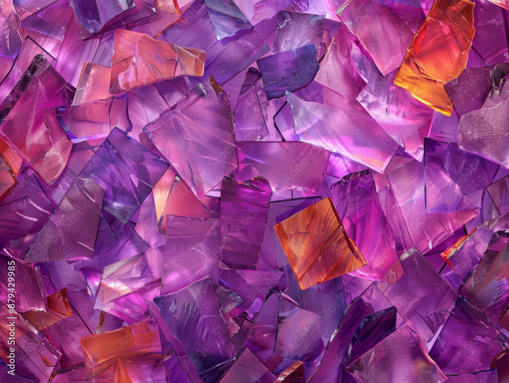 Abstract Purple Shards, Generative AI Illustration Abstract Purple Shards, Generative AI Illustration