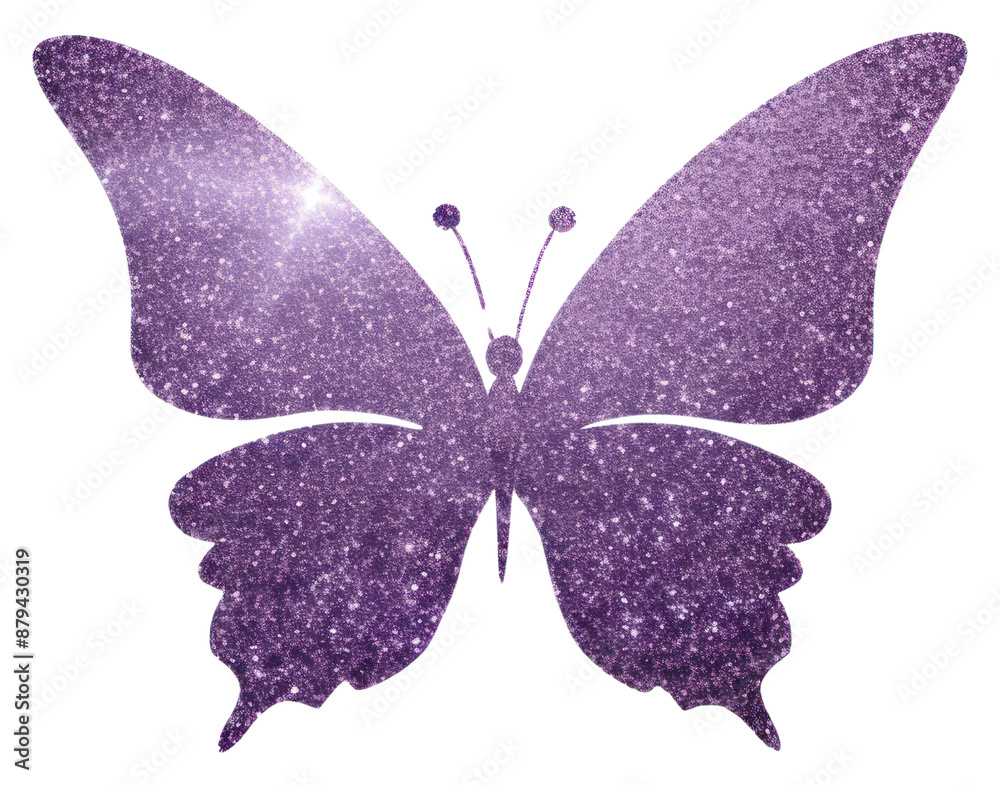 PNG Butterfly icon purple glitter white background. PNG Butterfly icon purple glitter white background.