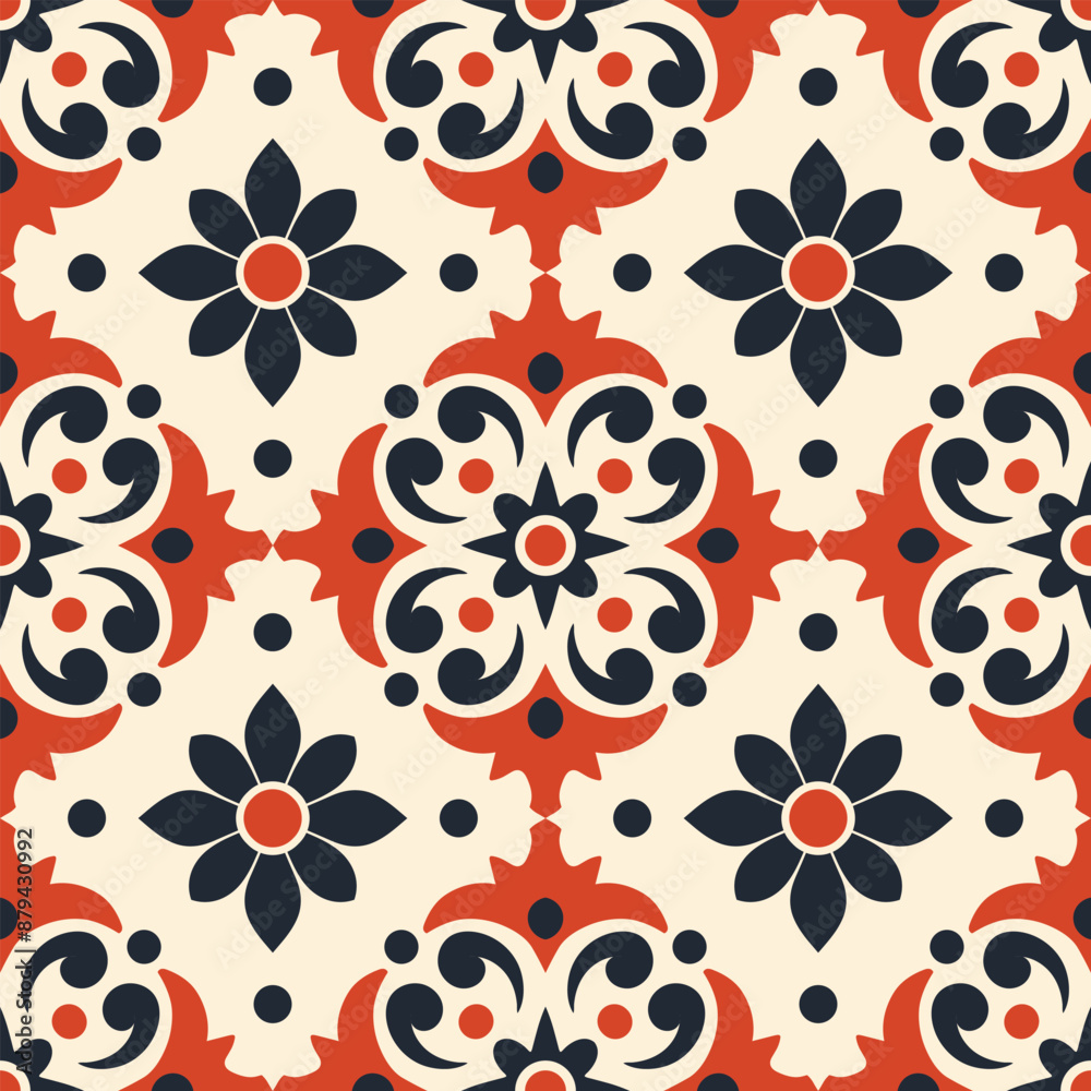 Red, beige and black luxury vector seamless pattern. Ornament, Traditional, Ethnic, Arabic, Turkish, Indian motifs. Great for fabric and textile, wallpaper, packaging design or any desired idea. Red, beige and black luxury vector seamless pattern. Ornament, Traditional, Ethnic, Arabic, Turkish, Indian motifs. Great for fabric and textile, wallpaper, packaging design or any desired idea.