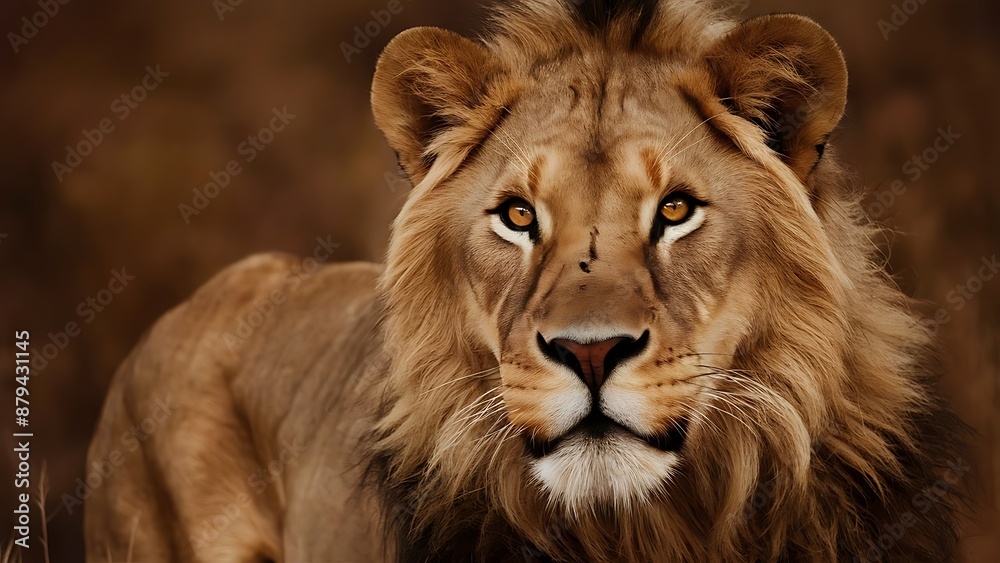 Portrait of African Lion Wallpaper Portrait of African Lion Wallpaper
