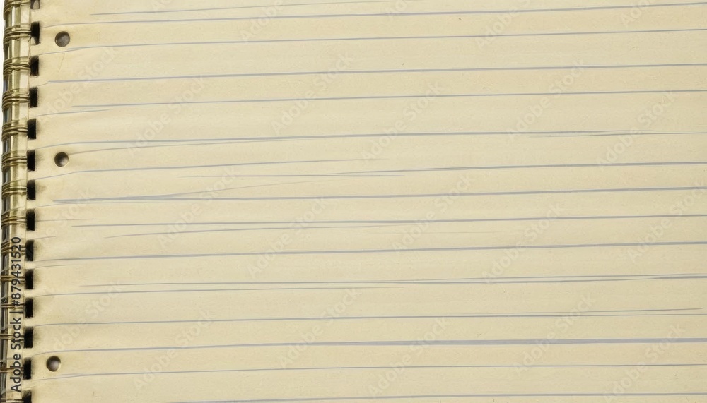 Obraz premium scrap message et lined striped piece notebook clean et document write element a