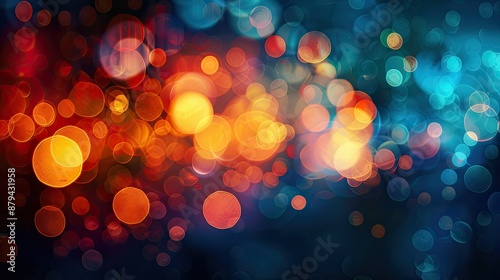 Abstract city lights blurred at night