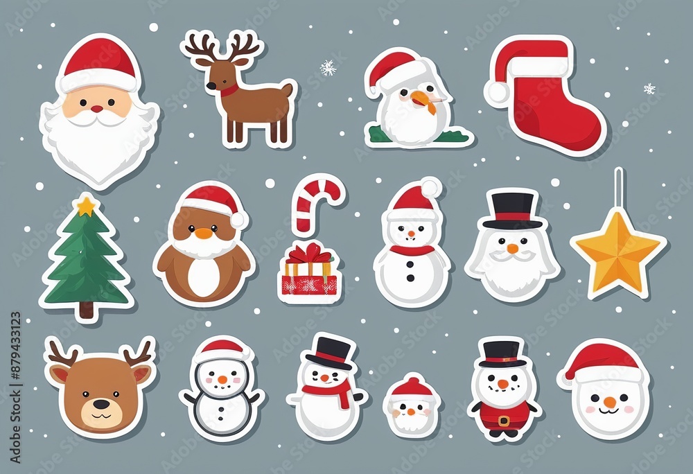 Cute Christmas Stickers for Cards, Scrapbooking, and Crafts Cute Christmas Stickers for Cards, Scrapbooking, and Crafts