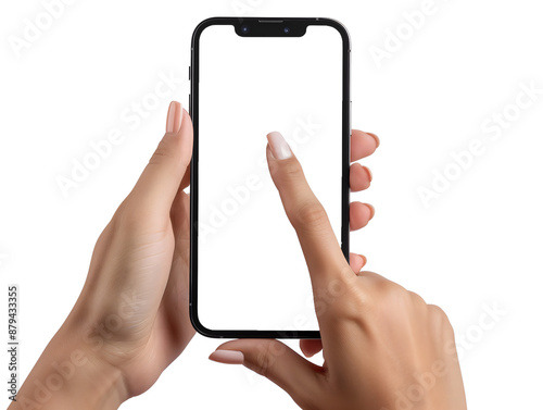 I have an empty cell phone on my hand on a white wallpaper